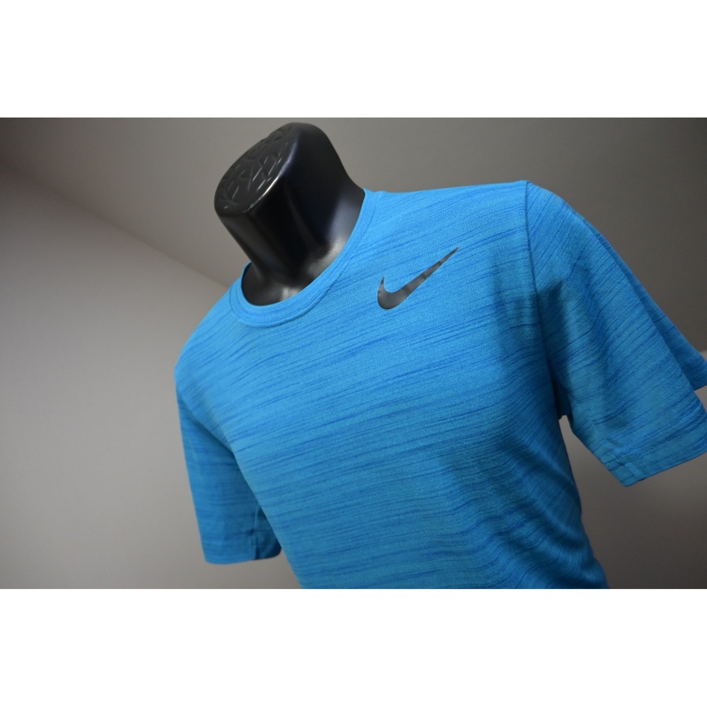 Nike Dri-FIT Gym T-Shirt Men Medium Athletic Blue Excellent Performance Tee